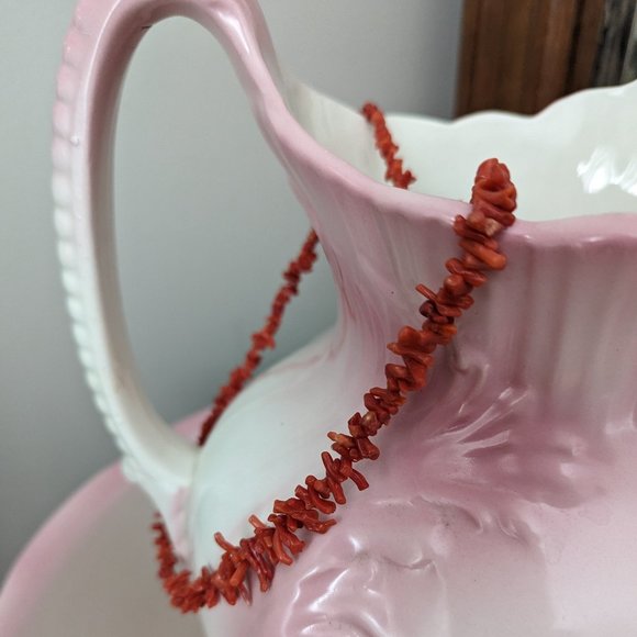 Vintage branch coral necklace, Natural salmon coral - Picture 4 of 10